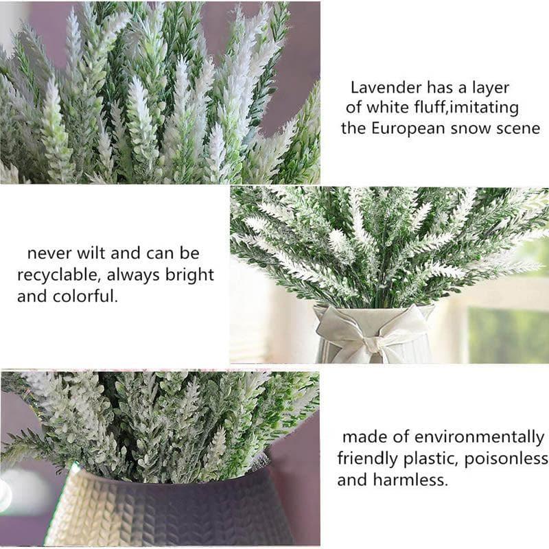Faux Lavender Floral Stick - White media 7
