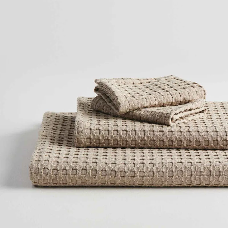 Beehive Waffle Towel Combo (Clay) - Four Piece Set media 5