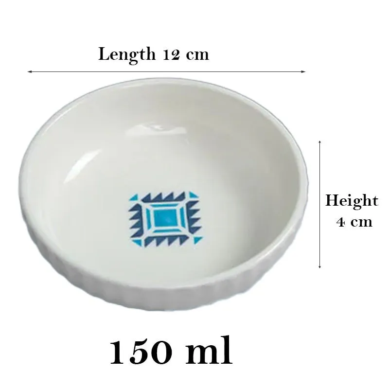 Jivo Ceramic Ethnic Bowl (150 ML) - Set Of Six media 8
