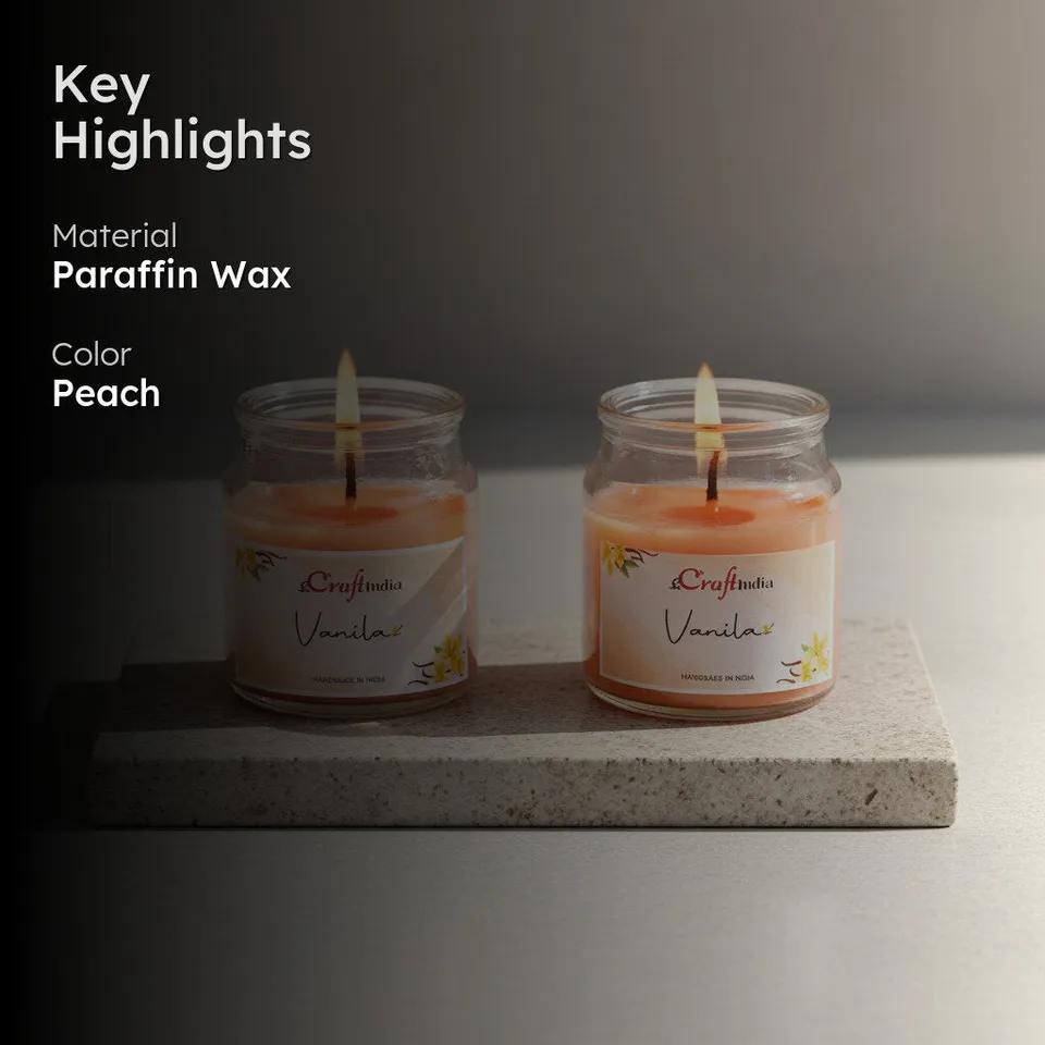 Nithya Vanilla Scented Jar Candle - Set Of Two media 2
