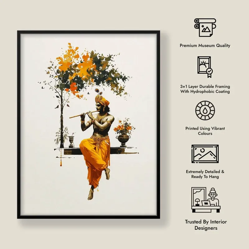 Lord Murari Krishna Blissful Archival Paper Wall Art media 8