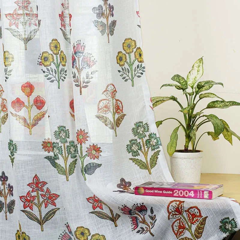 Vaire Linen Texture Sheer Curtain - Set Of Two media 4