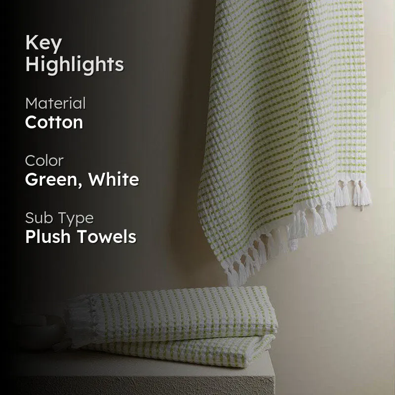 Resho Waffle Towel Combo (Kiwi) - Four Piece Set media 2