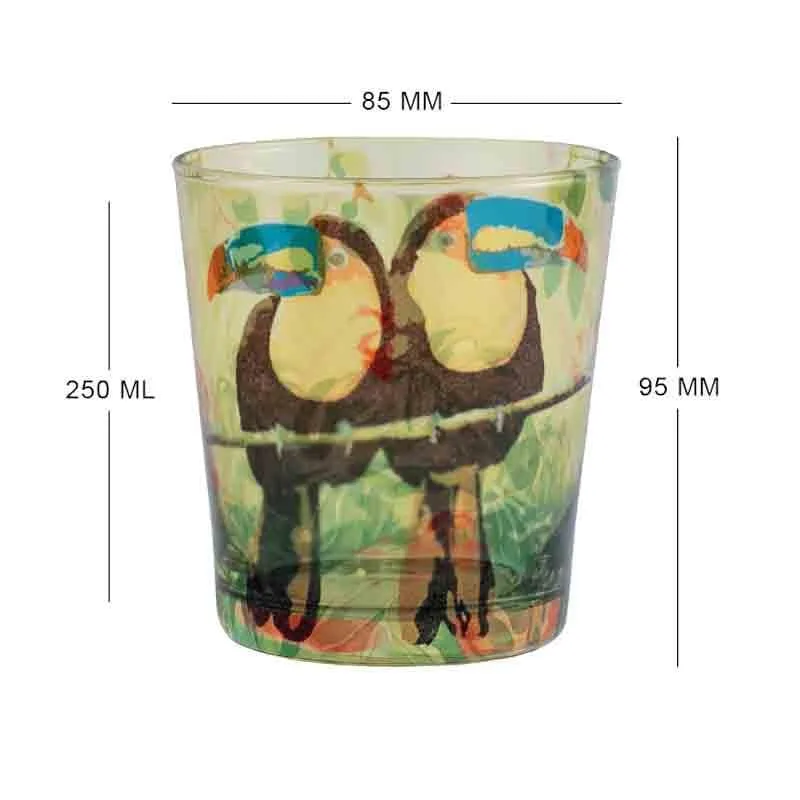 Toucan Conical Glass Tumbler - Set Of Four media 4