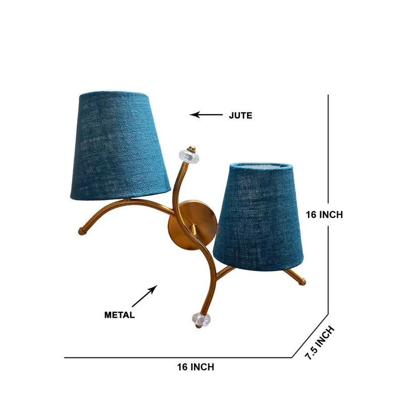 GlowStem Twin Jute Wall Lamp - Blue media 8