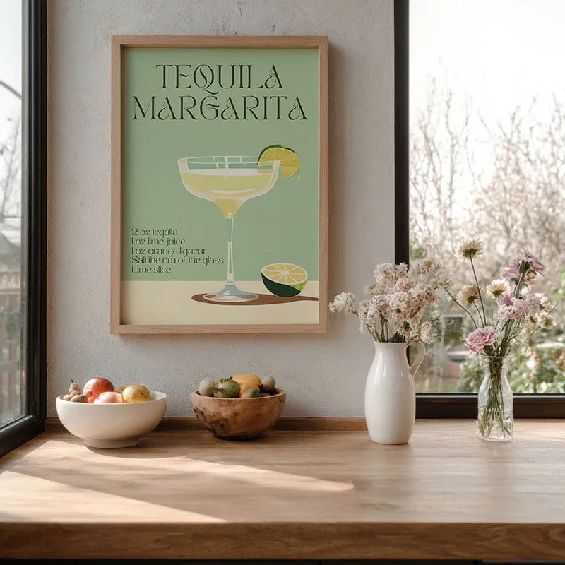 Tequila Margarita Archival Canvas Wall Art - Brown media 6
