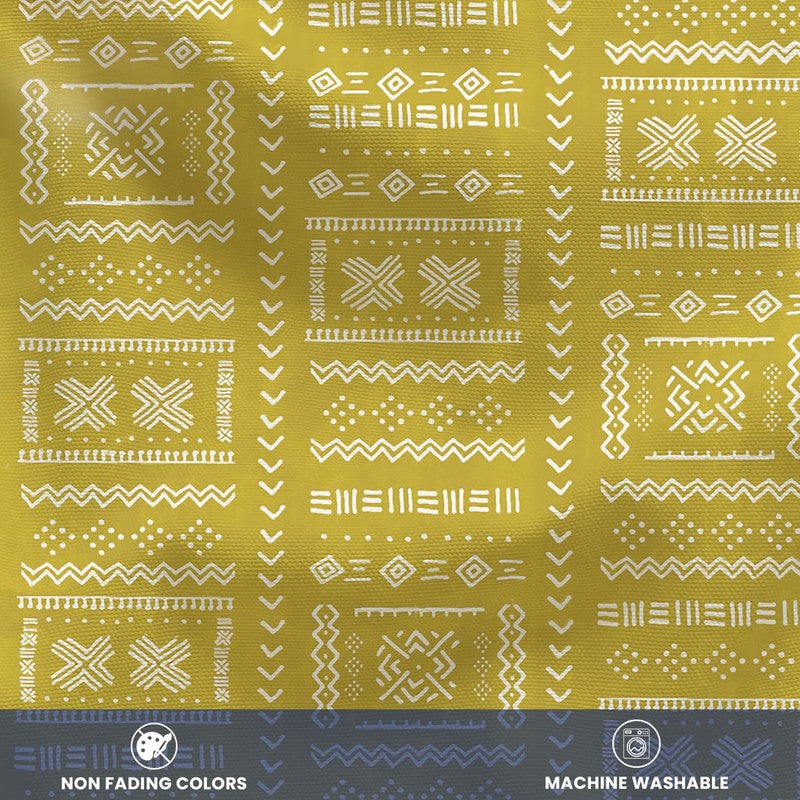 Urban Space Kiroa Yellow Cotton Table Cover media 5