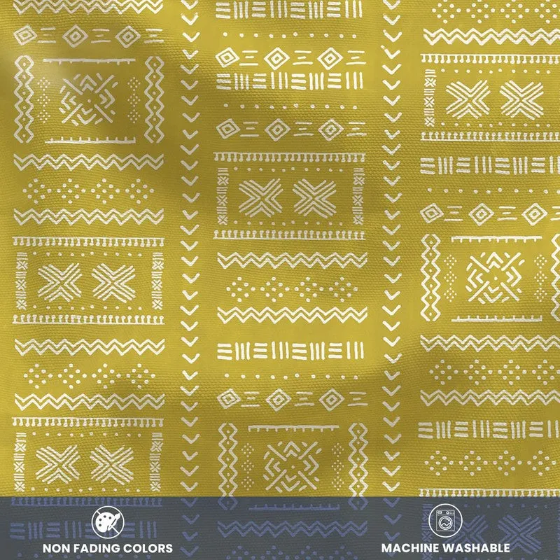 Urban Space Kiroa Yellow Cotton Table Cover media 5