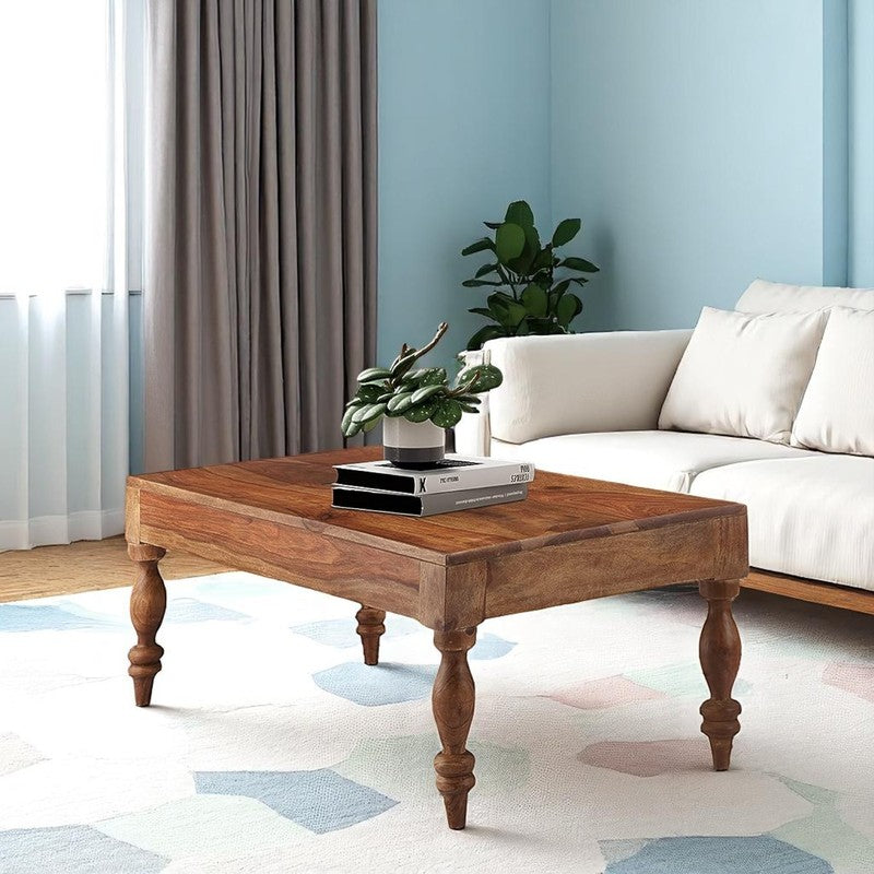 Zynex Sheesham Wooden Center Table - Brown media 3