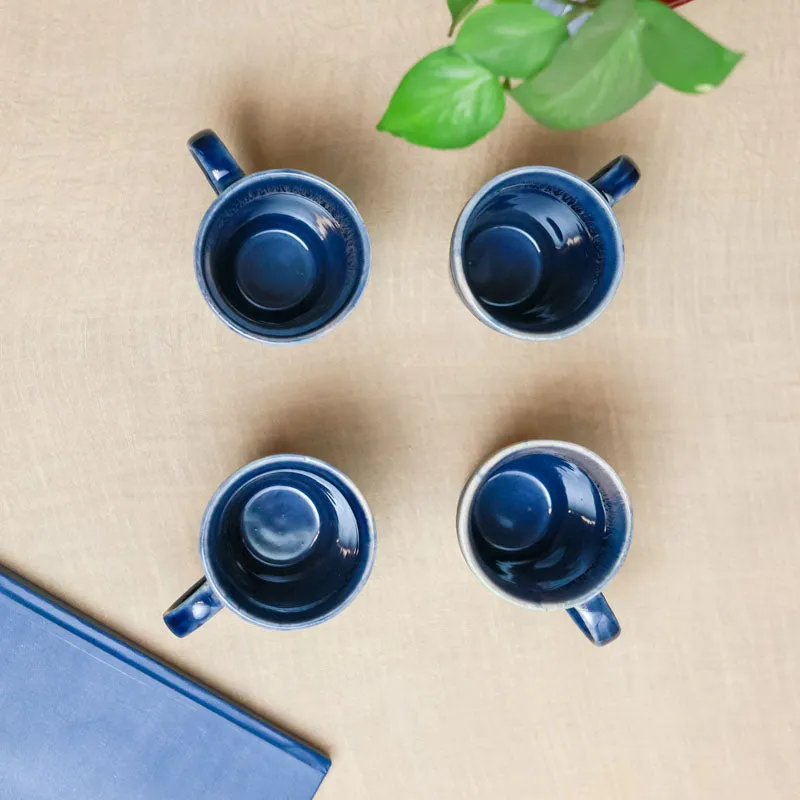 Ceramuse Ceramic Coffee Mug (300 mL Each/Deep Blue) - Set of Six media 4