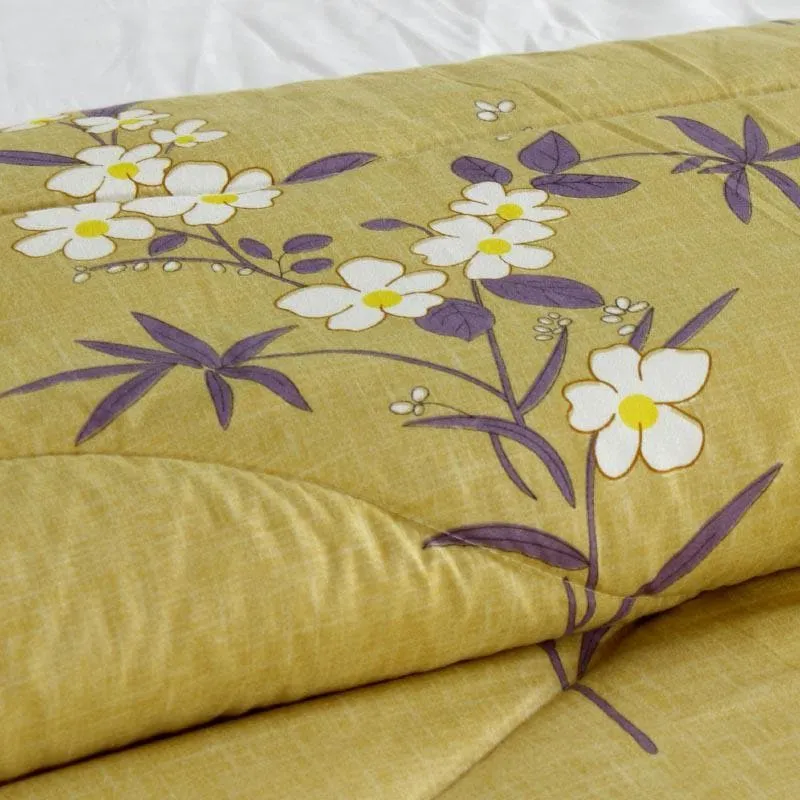Allure Floral Printed Glace Cotton Comforter - 120 GSM media 7
