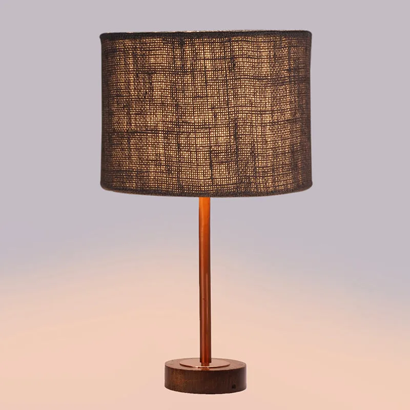 Sienna I Rodin Wooden Table Lamp - Grey,Copper,Brown media 5