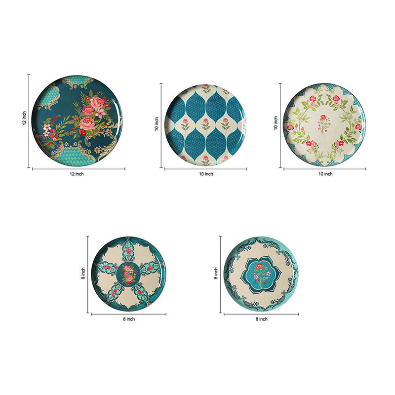 India Circus Pattachitra Petals Iron Wall Plate - Set Of Five media 7