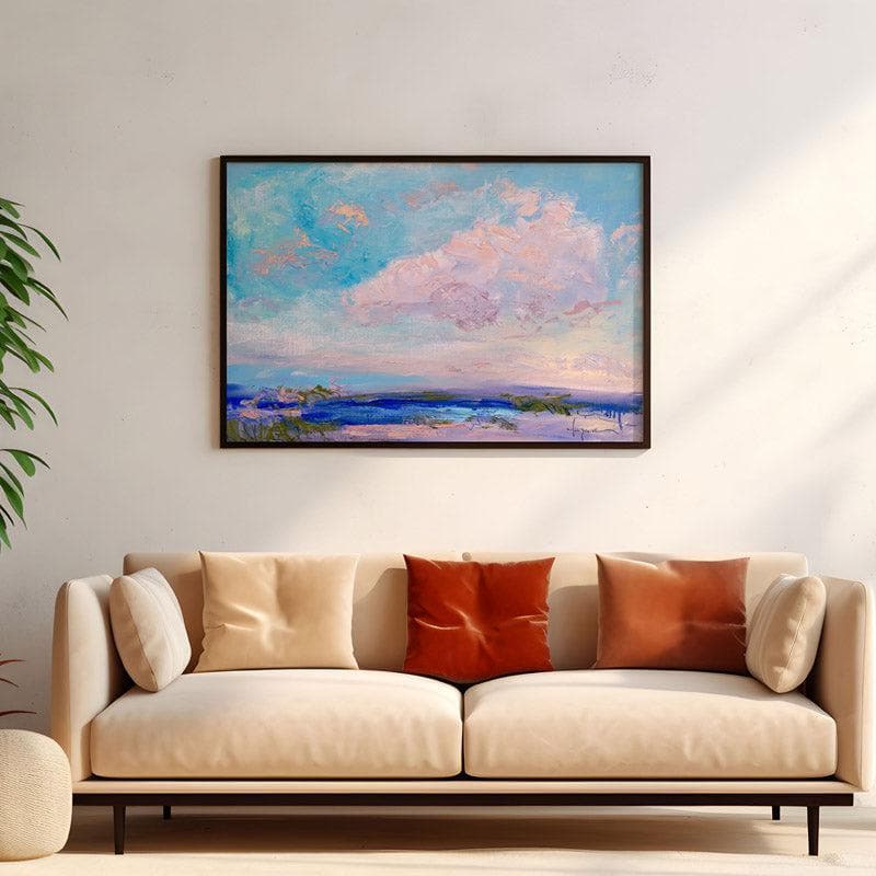 Perfectly Lovely Day Canvas Wall Painting - Black Frame media 4