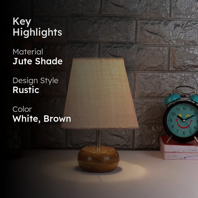 Astrova Jute Table Lamp - White,Brown media 2