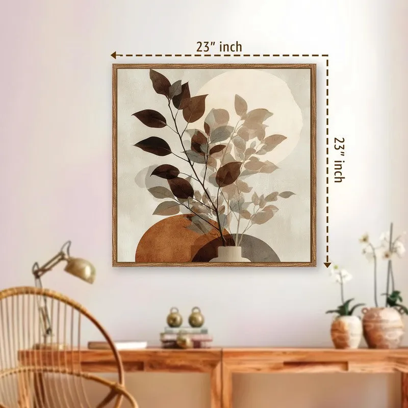 Leaf Reflection Canvas Wall Art With Frame media 10