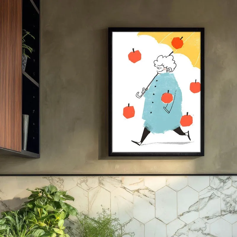 Fruit Fall Archival Canvas Wall Art - Black media 3