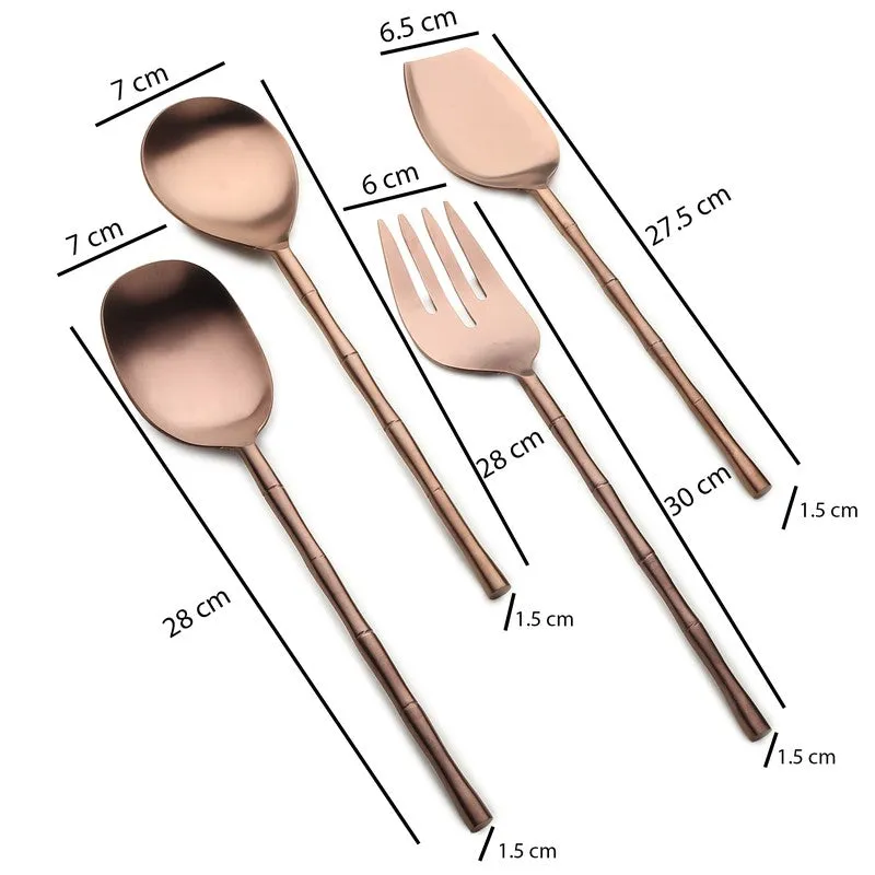 Bamboo Elegance Rose Serving Set - Four Piece Set media 7