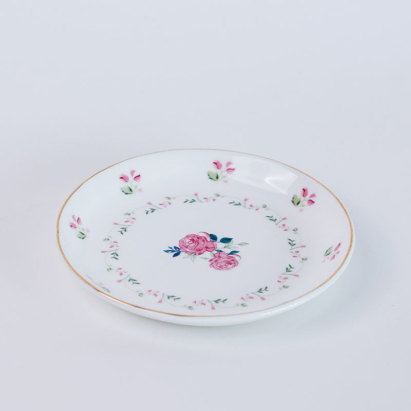 Magique: Portrait of a Rose Bone China Snack Plates - Set of Four media 7