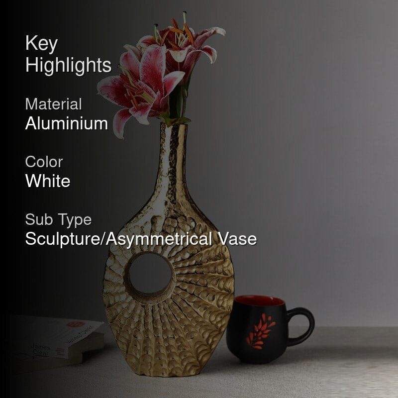 Web Wrap Decorative Vase - Gold media 2