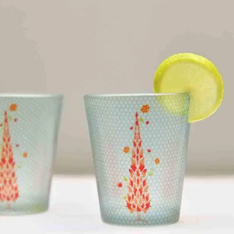 Magnate Mughal Frosted Shot Glass (30 ml ) - Set Of Two media 1
