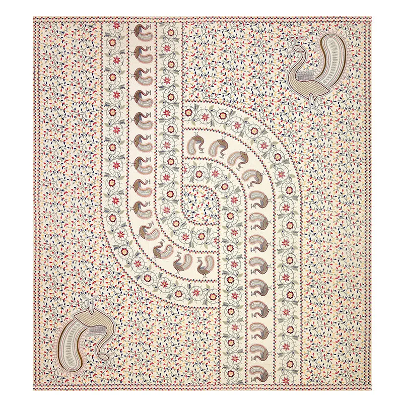 Aanchal Ethnic Cotton Bedsheet (Pale Yellow) - 180 TC media 5
