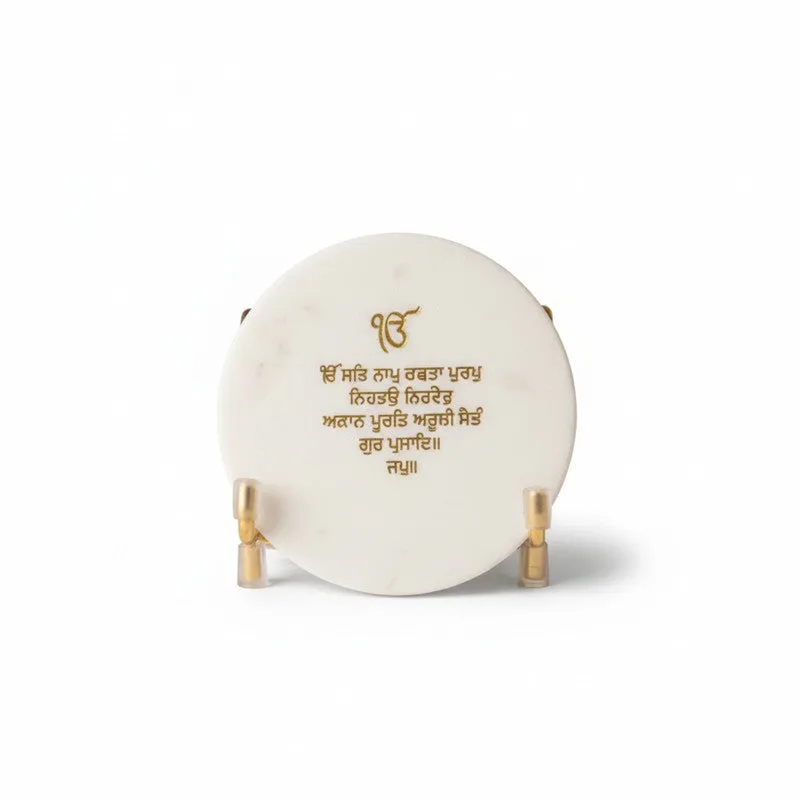 Divine Omkar Mantra Marble Showpiece media 4