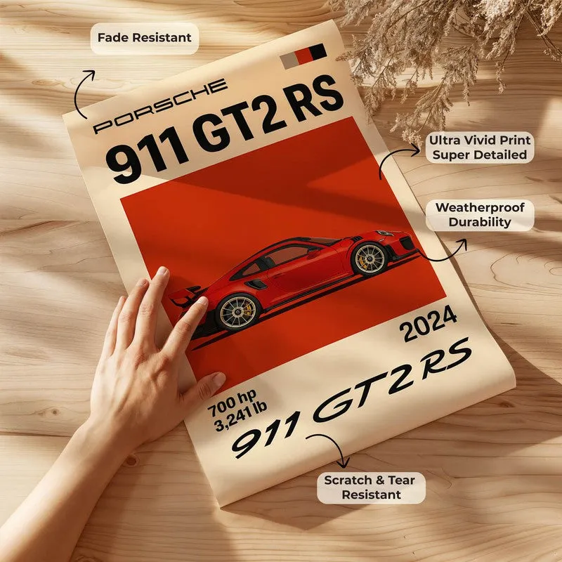 Porsche Powerhouse Wall Poster - Red media 7