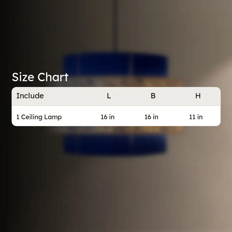 Fig Living Colour Weave Cotton Ceiling Lamp - Blue - 8