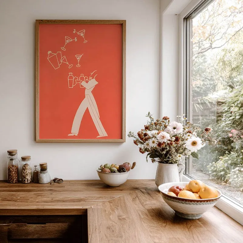 Tonic Juggler Archival Canvas Wall Art - Brown media 7