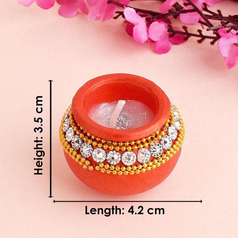 Matka Terracotta Diya - Set Of Twelve media 5
