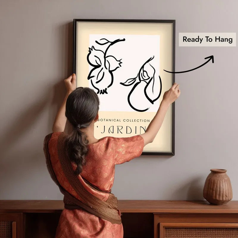 Quiet Yield Canvas Wall Painting With Black Frame media 6