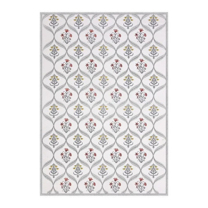 SignatureWhite Cotton Table Cover - Peach,Yellow media 5