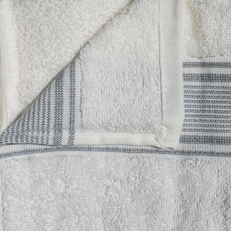 Micro Cotton LuxeDry Comfort Bath Towel - White & Black media 6