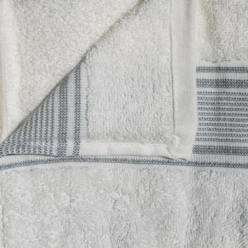 Micro Cotton LuxeDry Comfort Bath Towel - White & Black media 6