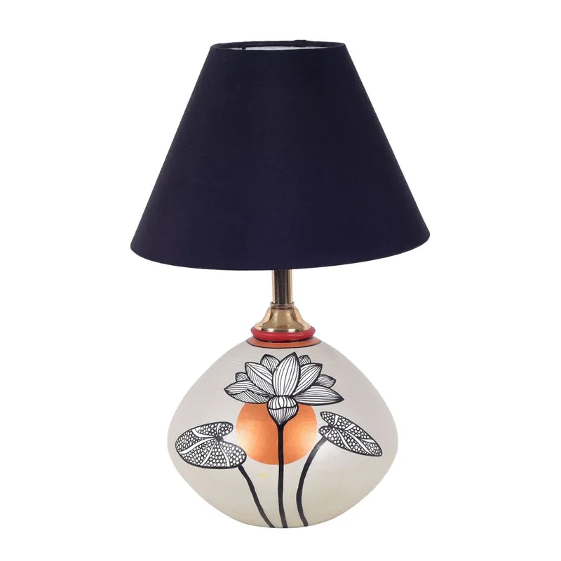 Silver Bloom Terracotta Table Lamp - Multicolor media 9