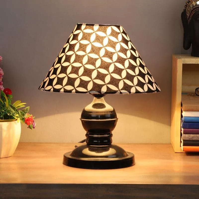 Tatania Avalon Fabric Table Lamp - Black,White media 1
