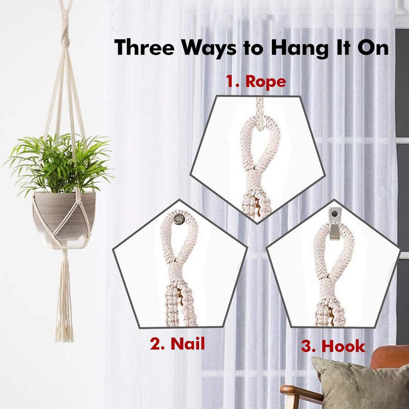 Navra Macrame Planter - Set Of Three media 6