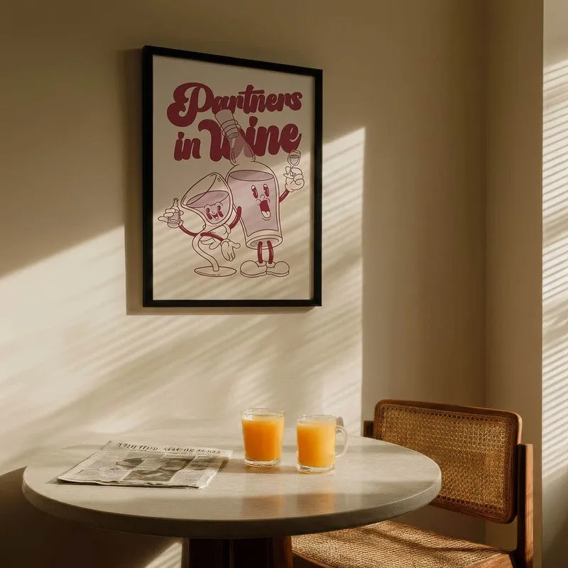 Bar Cart Archival Canvas Wall Art - Black media 5
