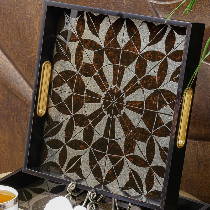 Heritage Carry (Wood,Glass) Serving Tray - Set of Two media 5
