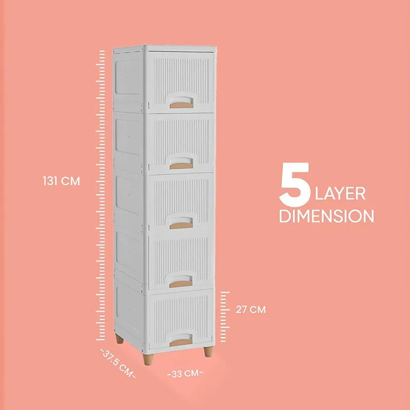 Amara Five-Tier Multipurpose Storage Organizer - Elegant White media 5