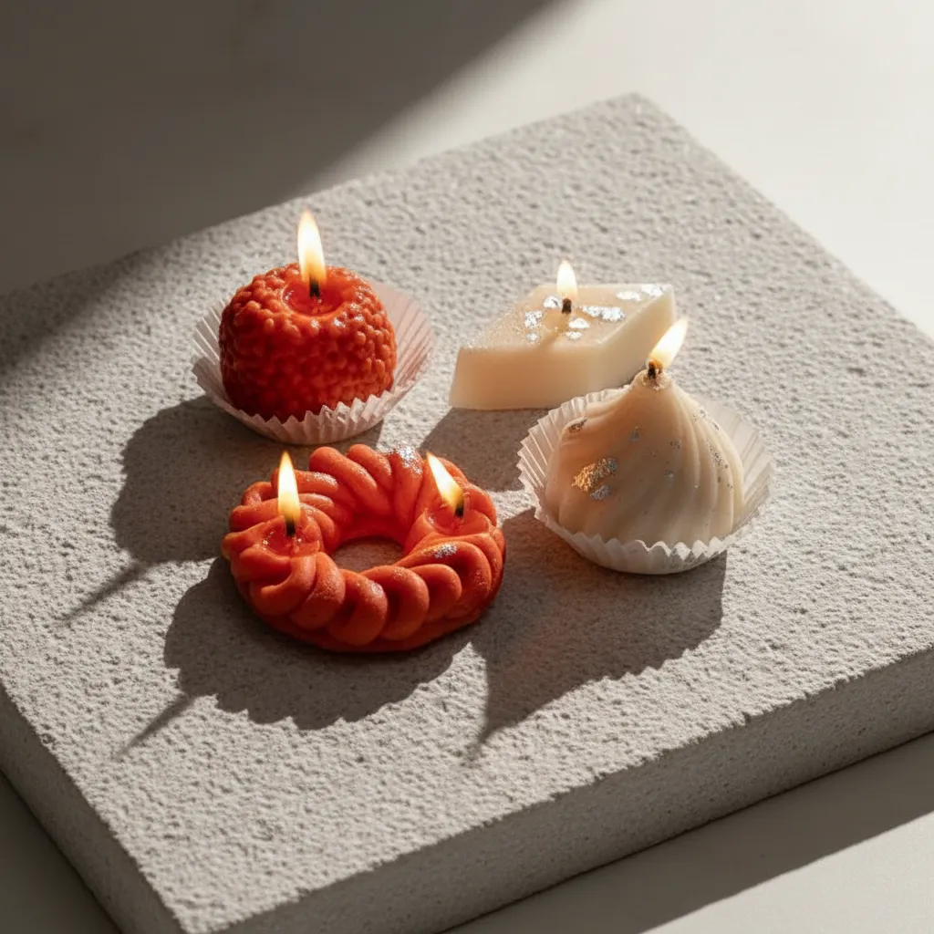 Sweet Savour Orange Scented Candle - Set Of Four media 1