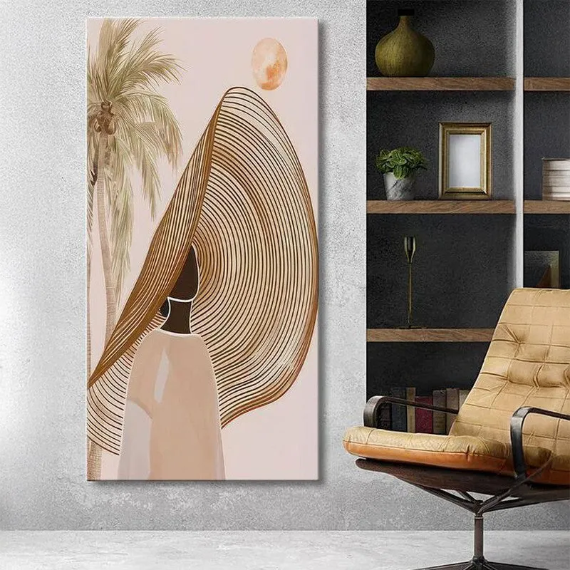 Golden Hour Silhouette Poly Canvas Wall Painting media 1