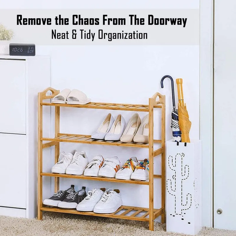 Rustic Mango Wood Shoe Rack – Freeform Design media 7