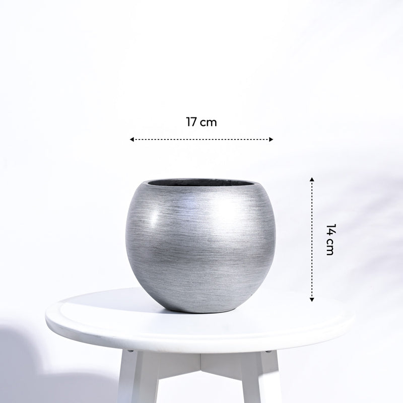 UGAOO Planter Vase Ball Retro- Silver media 6