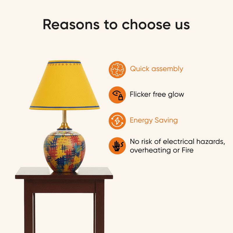 Shahana Terracotta Table Lamp - Multicolor media 7
