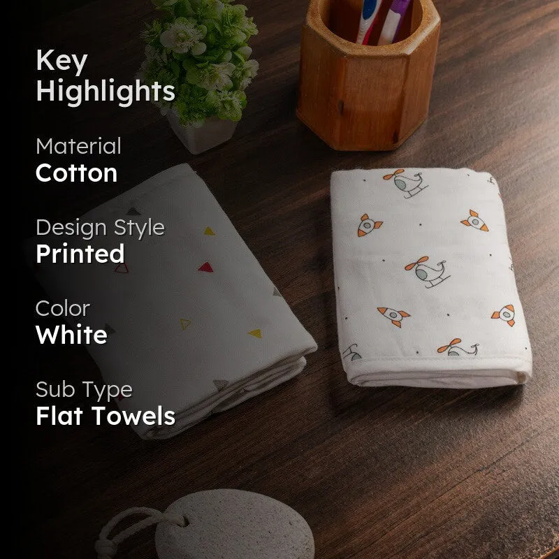 Warmkins Modern Print Cotton Kids Bath Towel - Set of Two media 2