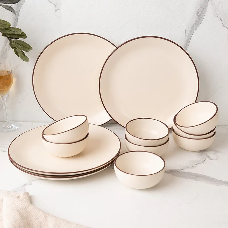 Riddo Dinner Set (Off White) - 12 Piece Set media 1