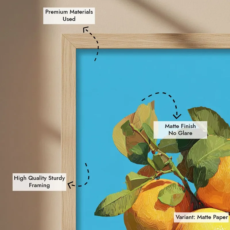 Zesty Vivid Canvas Wall Painting - Brown Frame media 7