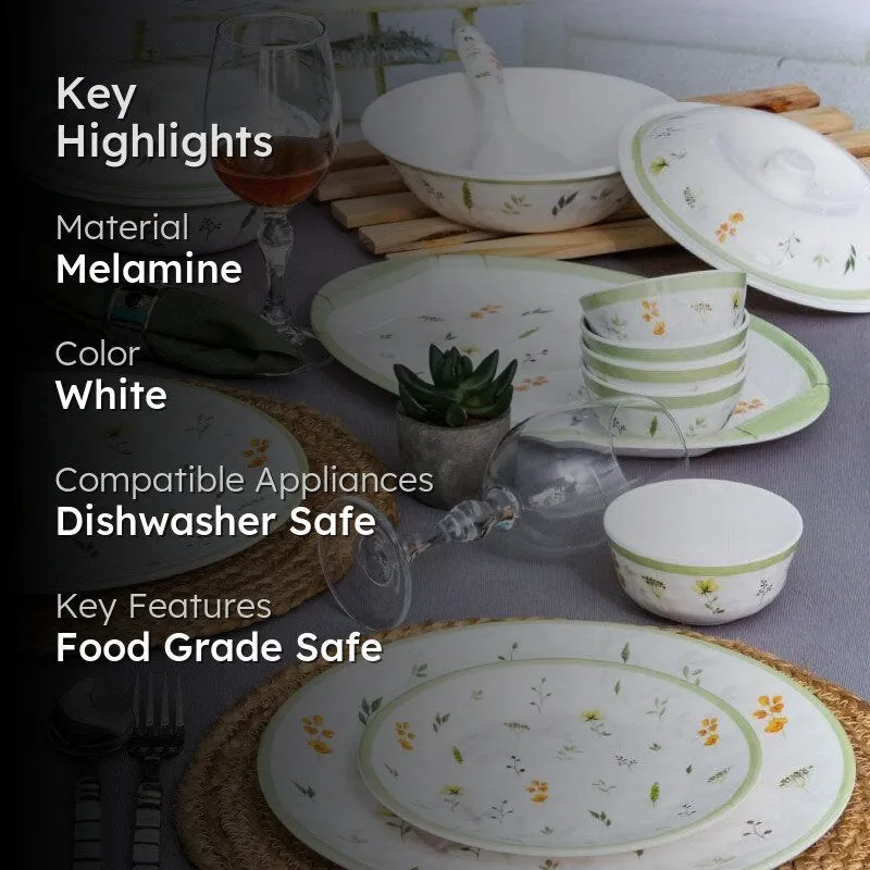 Servewell Floria Melamine Dinner Set - 31 Piece Set media 2